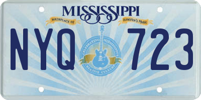 MS license plate NYQ723