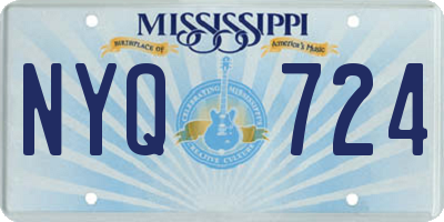 MS license plate NYQ724
