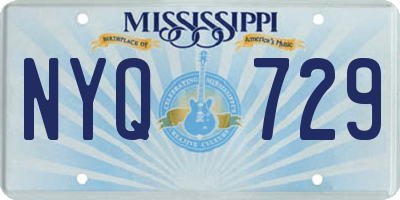 MS license plate NYQ729