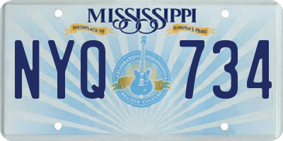 MS license plate NYQ734