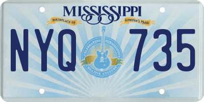 MS license plate NYQ735