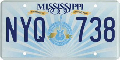MS license plate NYQ738