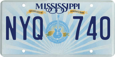 MS license plate NYQ740