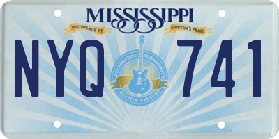 MS license plate NYQ741