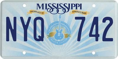 MS license plate NYQ742