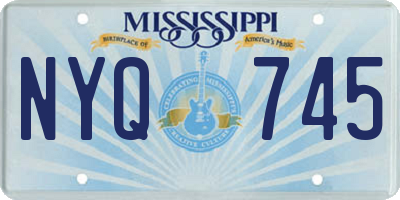 MS license plate NYQ745