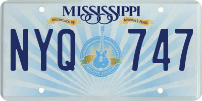 MS license plate NYQ747