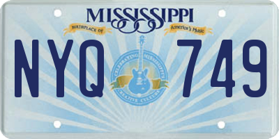 MS license plate NYQ749