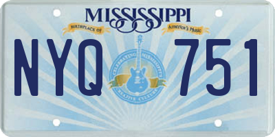 MS license plate NYQ751