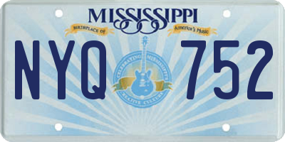 MS license plate NYQ752