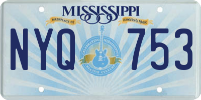 MS license plate NYQ753