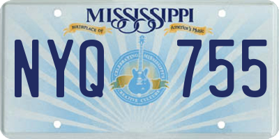 MS license plate NYQ755