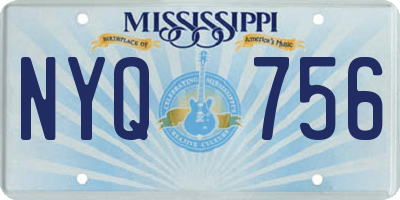 MS license plate NYQ756