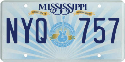 MS license plate NYQ757