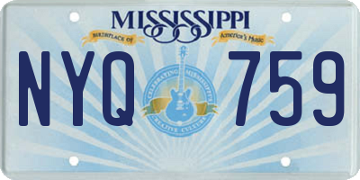 MS license plate NYQ759