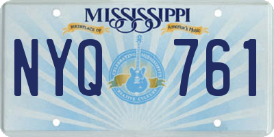 MS license plate NYQ761