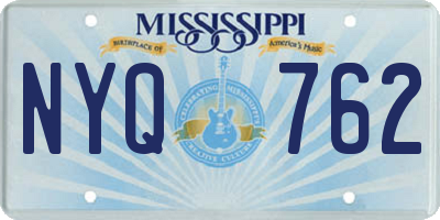 MS license plate NYQ762