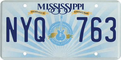 MS license plate NYQ763