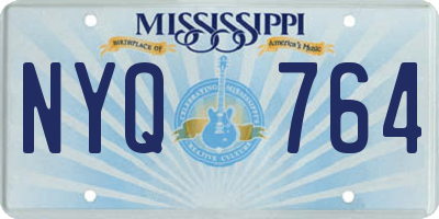 MS license plate NYQ764
