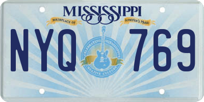 MS license plate NYQ769