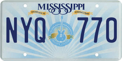 MS license plate NYQ770