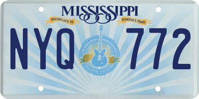 MS license plate NYQ772