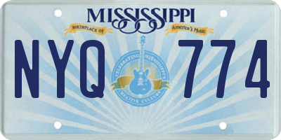 MS license plate NYQ774