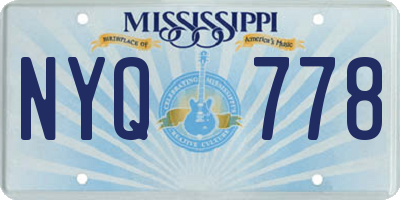 MS license plate NYQ778