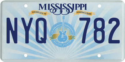 MS license plate NYQ782