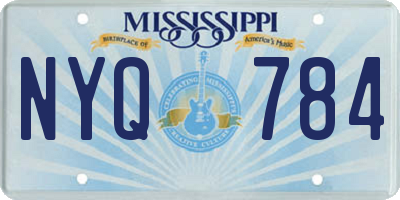 MS license plate NYQ784