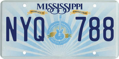 MS license plate NYQ788