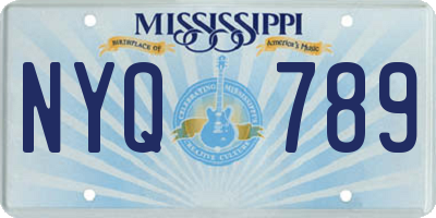 MS license plate NYQ789