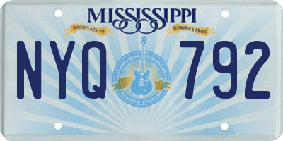 MS license plate NYQ792