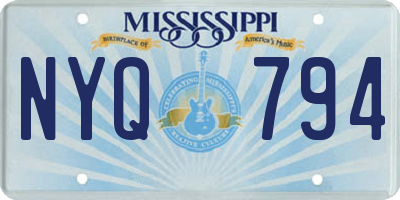 MS license plate NYQ794