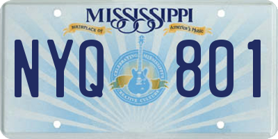 MS license plate NYQ801