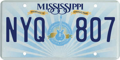 MS license plate NYQ807