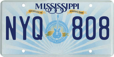 MS license plate NYQ808