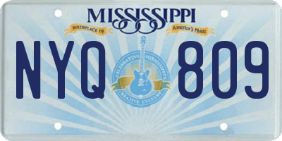 MS license plate NYQ809