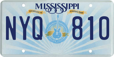 MS license plate NYQ810