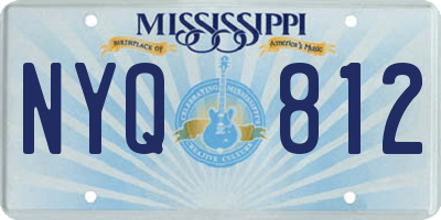 MS license plate NYQ812