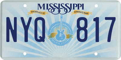 MS license plate NYQ817