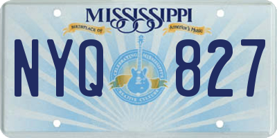 MS license plate NYQ827
