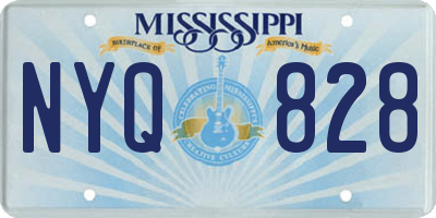 MS license plate NYQ828