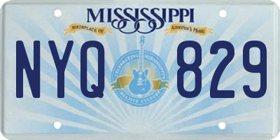MS license plate NYQ829