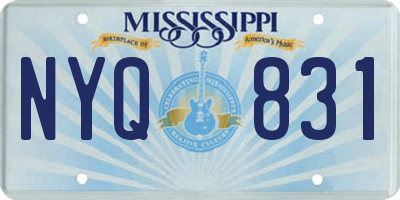 MS license plate NYQ831