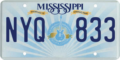 MS license plate NYQ833