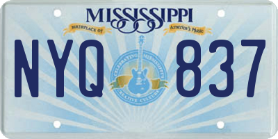 MS license plate NYQ837