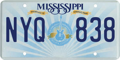 MS license plate NYQ838