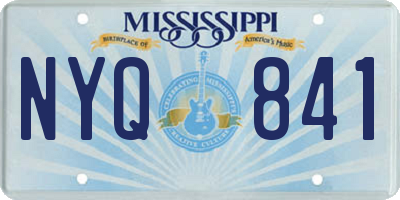 MS license plate NYQ841