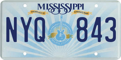 MS license plate NYQ843